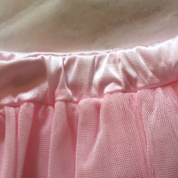 Pink only elastic waistband pink skirt mid length - Picture 6 of 6